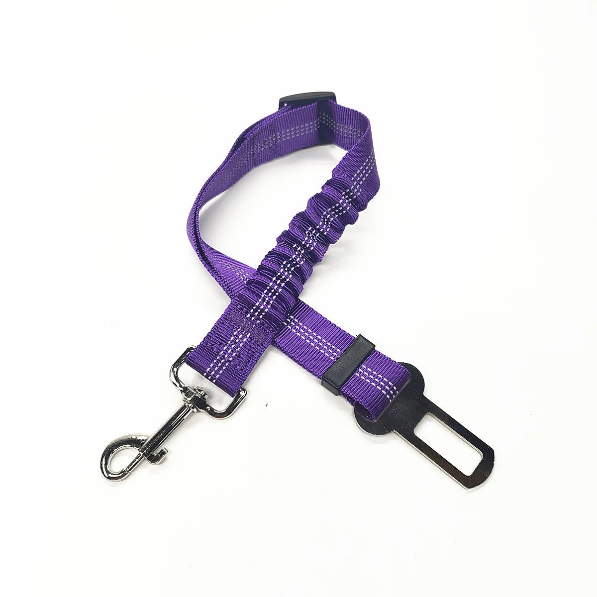 Clip de ceinture de sécurité pour chiens Gloria Violet (2 x 28-45 cm)