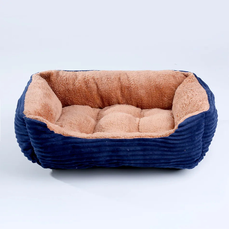 Calming Dog Cushion™ - OmniStock Dark Blue Leaf / M (58X45X14CM)